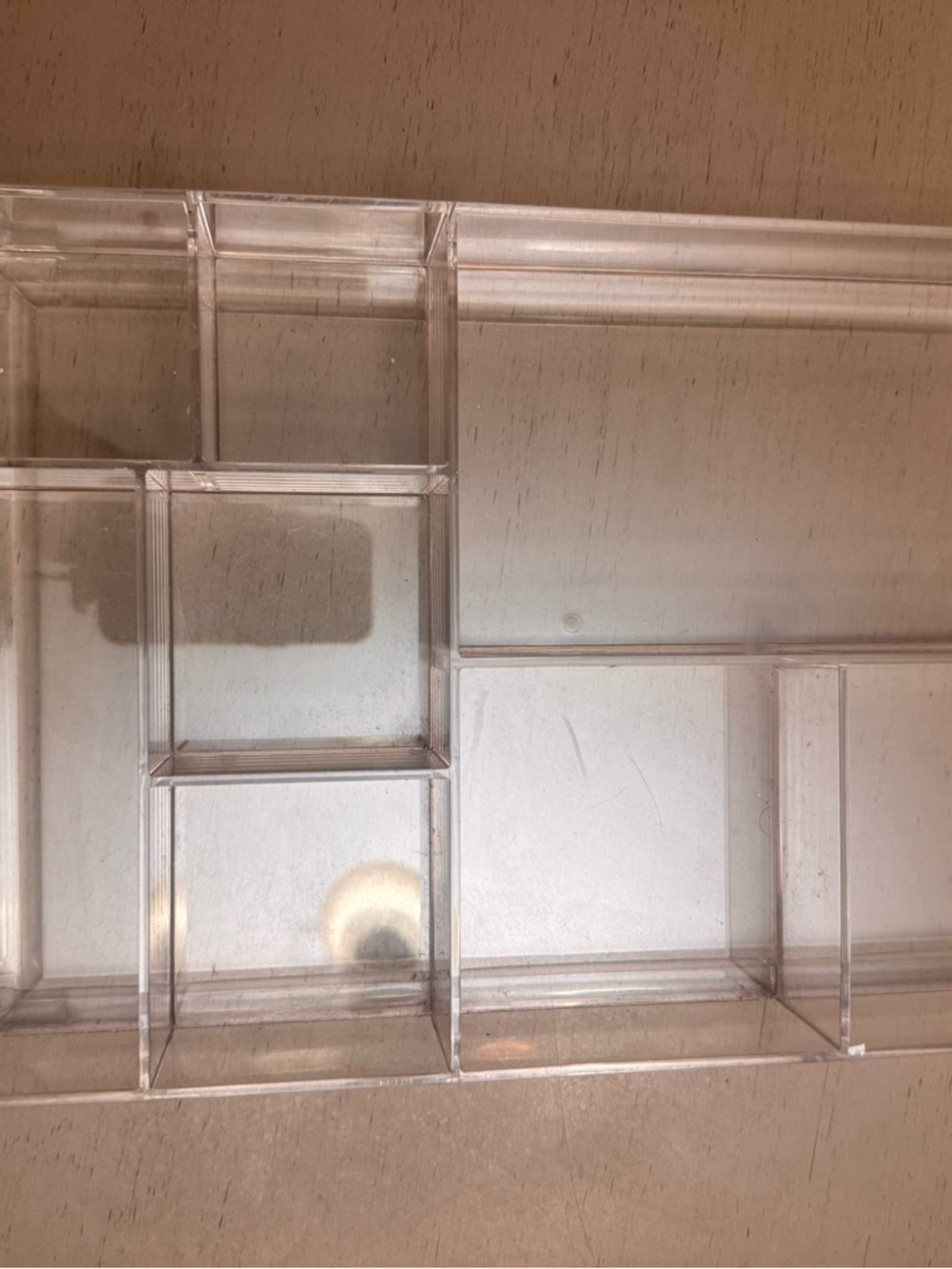 Clear Makeup Organizer Tray - Transparent Cosmetic Storage